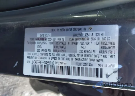 2015 Mazda Cx-5 Sport z USA, uszkodzony, nr VIN JM3KE2BE2F0455110